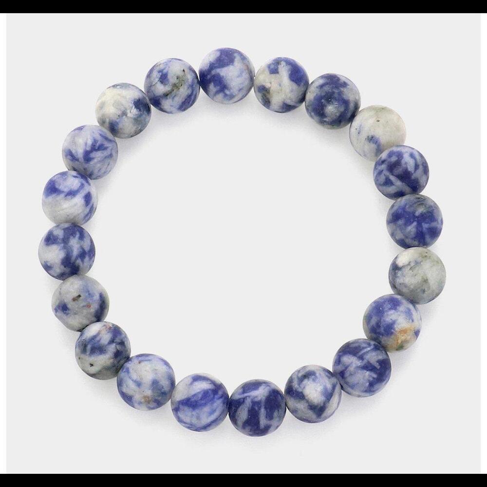 Natural Stone Beaded Stretch‎ Bracelet